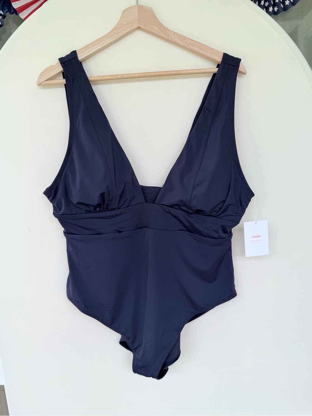 NWT Andie Mykonos One Piece‎ Swimsuit size XL in Flat Navy